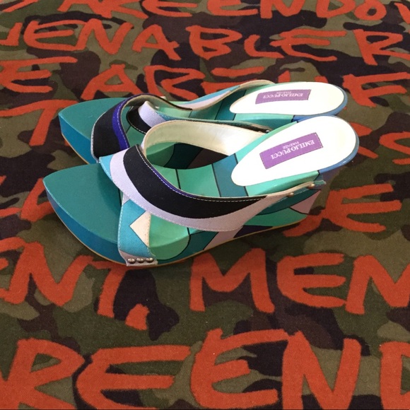 Pucci Printed Wedges - Picture 1 of 5